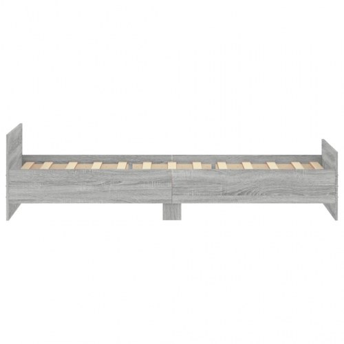 Sengeramme 100×200 cm i konstrueret træ - grå sonoma-eg