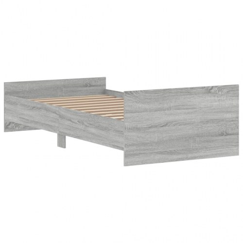 Sengeramme 100×200 cm i konstrueret træ - grå sonoma-eg