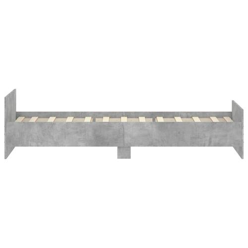 Sengeramme 100x200 cm konstrueret træ betongrå