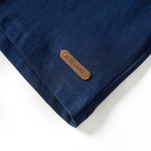 Langærmet T-shirt til børn str. 92 - marineblå