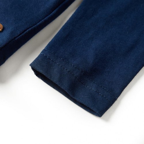 Langærmet T-shirt til børn str. 92 - marineblå
