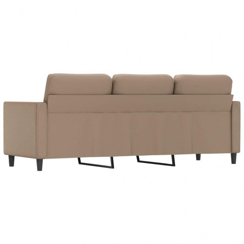 3-personers sofa i kunstlæder - cappuccino, 180 cm sædebredde