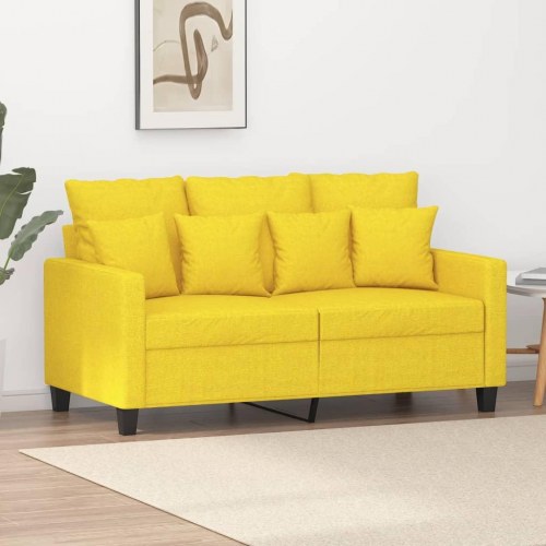 2-personers sofa i stof - 120 cm sædebredde, lysegul