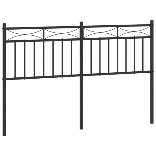 Udskiftningsgavl 135 cm i sort metal til dobbeltseng