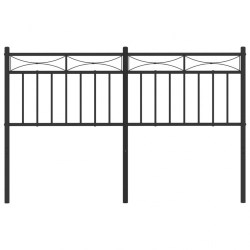 Udskiftningsgavl 135 cm i sort metal til dobbeltseng