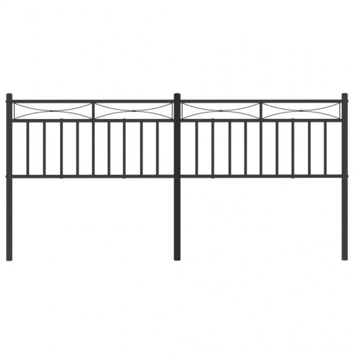 Sengegavl i metal - sort, 193 cm