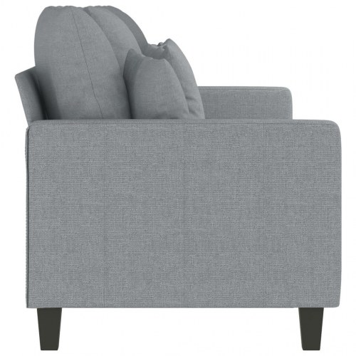 3-personers sofa i stof - lysegrå, sædebredde 180 cm