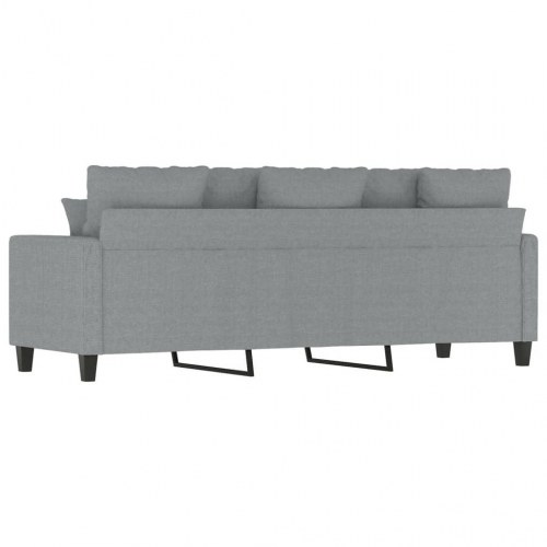 3-personers sofa i stof - lysegrå, sædebredde 180 cm