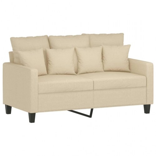 2-personers sofa i stof - 120 cm, cremefarvet