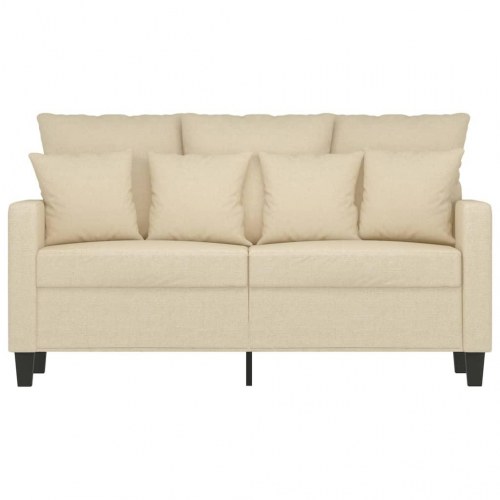 2-personers sofa i stof - 120 cm, cremefarvet