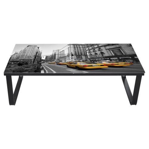 Sofabord med glasbordplade rektangulært