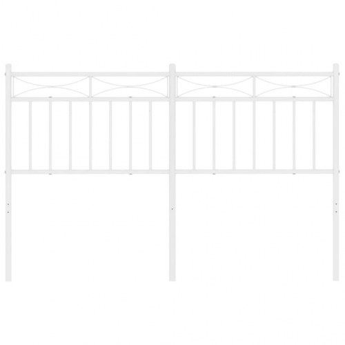 Udskiftningsgavl 135 cm i metal - hvid sengegavl