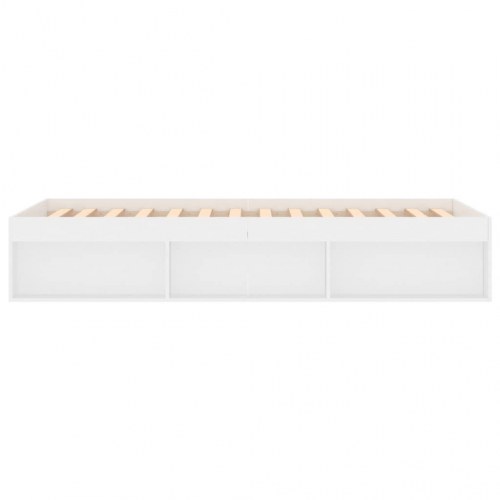 Sengeramme 100x200 cm - hvid med opbevaring