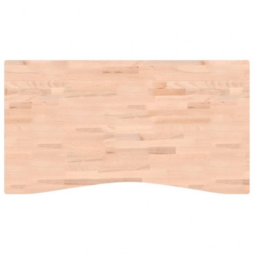 Skrivebordsplade 110x(55-60)x2,5 cm massivt bøgetræ