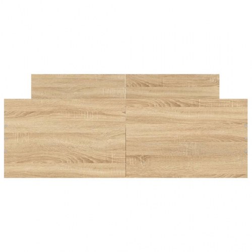 Sengeramme med sengegavl og fodgærde 120x200 cm - sonoma-eg