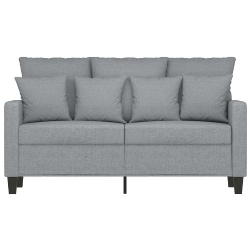 2-personers sofa i stof - lysegrå, sædebredde 120 cm