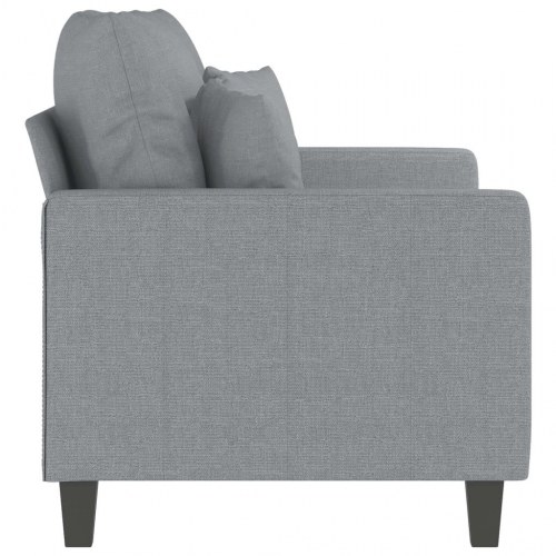 2-personers sofa i stof - lysegrå, sædebredde 120 cm
