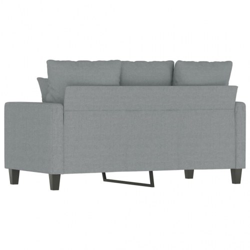 2-personers sofa i stof - lysegrå, sædebredde 120 cm