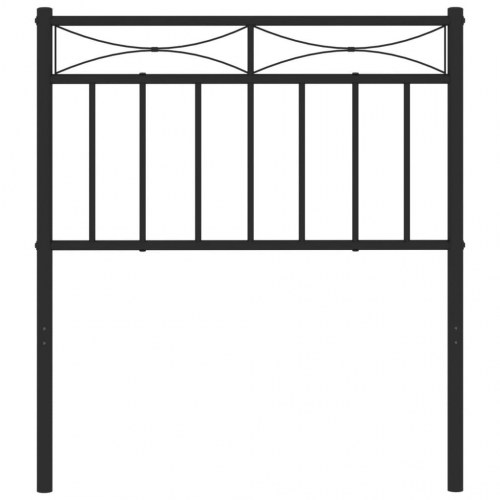 Sengegavl i metal 75 cm - sort, klassisk design