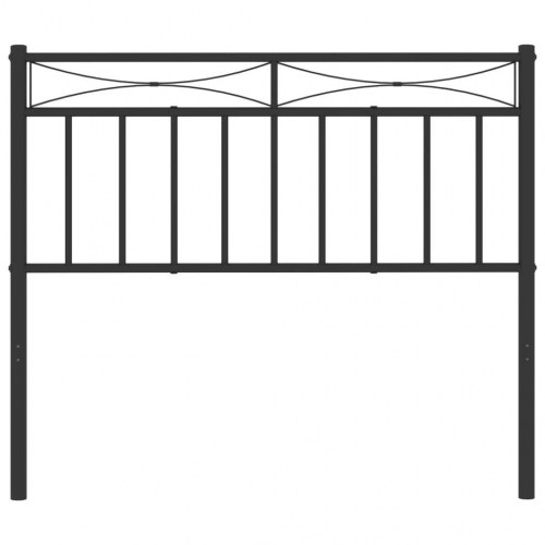 Sengegavl 100 cm metal sort