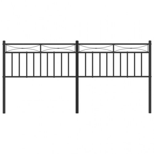Sengegavl 200 cm metal sort