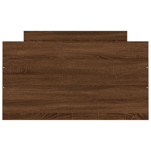 Sengeramme med sengegavl og fodgærde 100 x 200 cm - brun egetræ