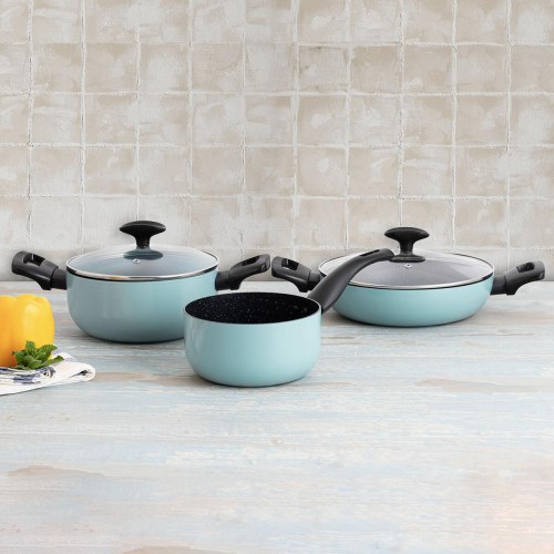 Country Land grydesæt 3 dele - blå, induktion