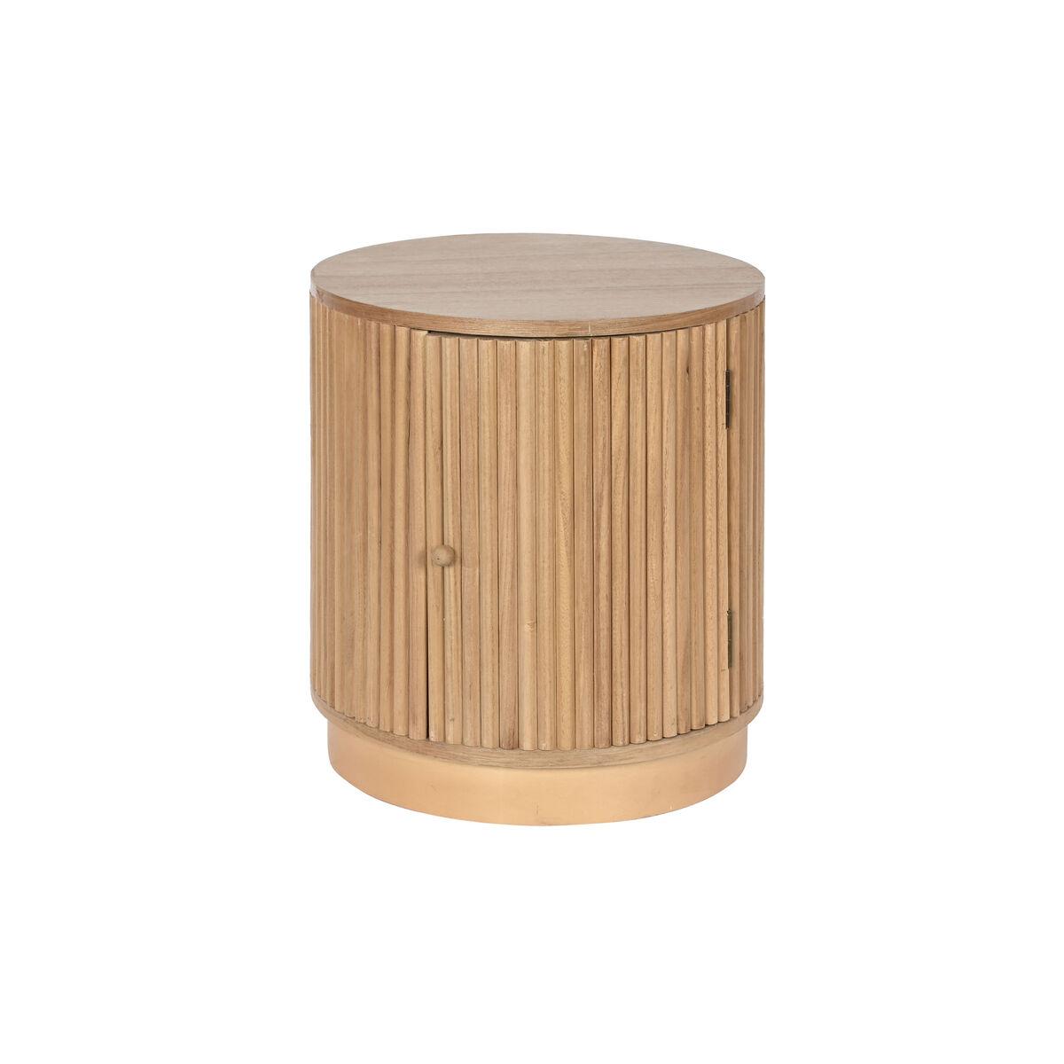 Natbord Home Esprit Natur Paulonia Træ Træ Mdf 43 X 43 X 48 Cm