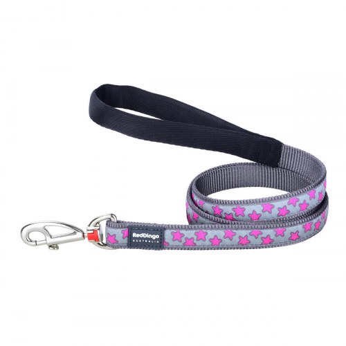 Red Dingo hundesnor STYLE Hot Pink on Cool Grey 2 × 120 cm