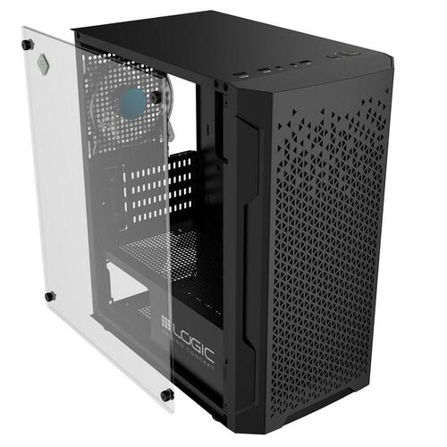 ATX Semi-tårn kasse Logic AM-ARAMIS-10-0000000-0002 Sort