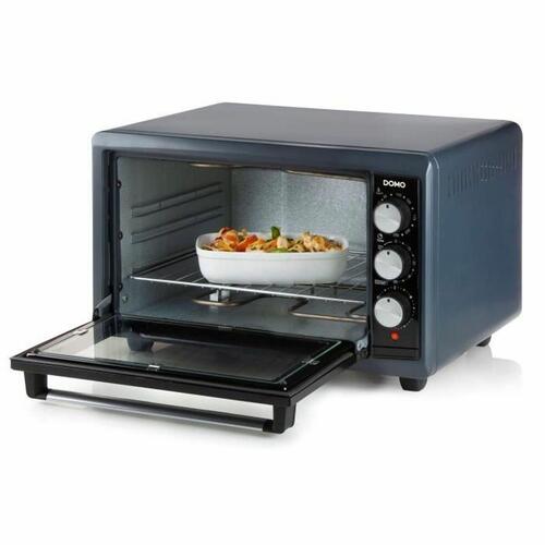 DOMO elektrisk miniovn 1300 W - multifunktions ovn og grill, sort