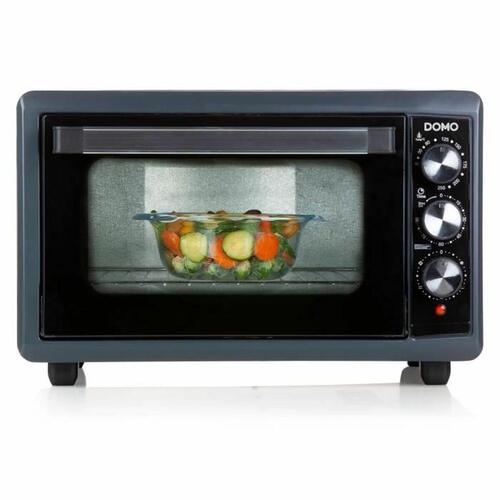 DOMO elektrisk miniovn 1300 W - multifunktions ovn og grill, sort