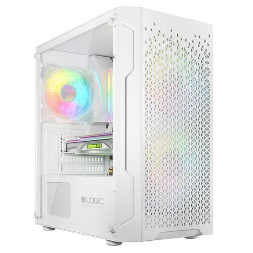 Logic ARAMIS ARGB ATX semi-tårn kabinet - Hvid