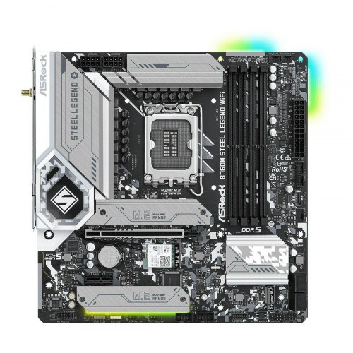 Bundkort ASRock B760M Steel Legend WiFi - Intel LGA 1700, Wi‑Fi 6, DDR5, mATX