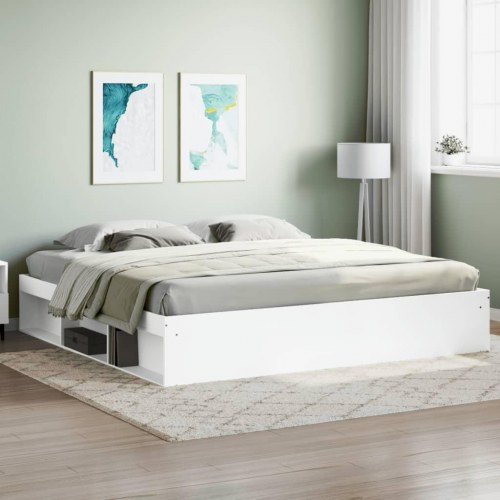 Sengeramme 200x200 cm hvid