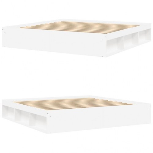Sengeramme 200x200 cm hvid