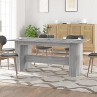 Spisebord 180x90x76 cm konstrueret træ grå sonoma-eg
