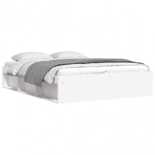 Sengeramme med opbevaring 160 x 200 cm - hvid