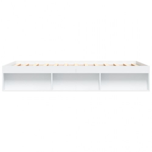 Sengeramme 140 x 190 cm - hvid træ med opbevaring
