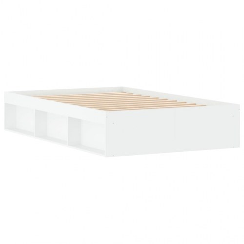 Sengeramme med opbevaring 120 x 190 cm - hvid