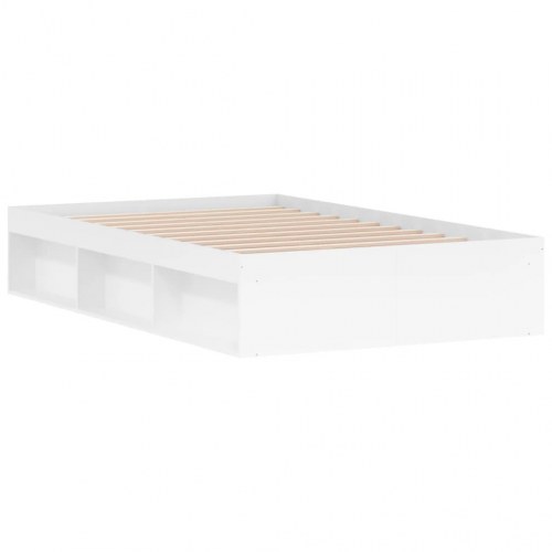 Sengeramme med opbevaring 120 x 190 cm - hvid