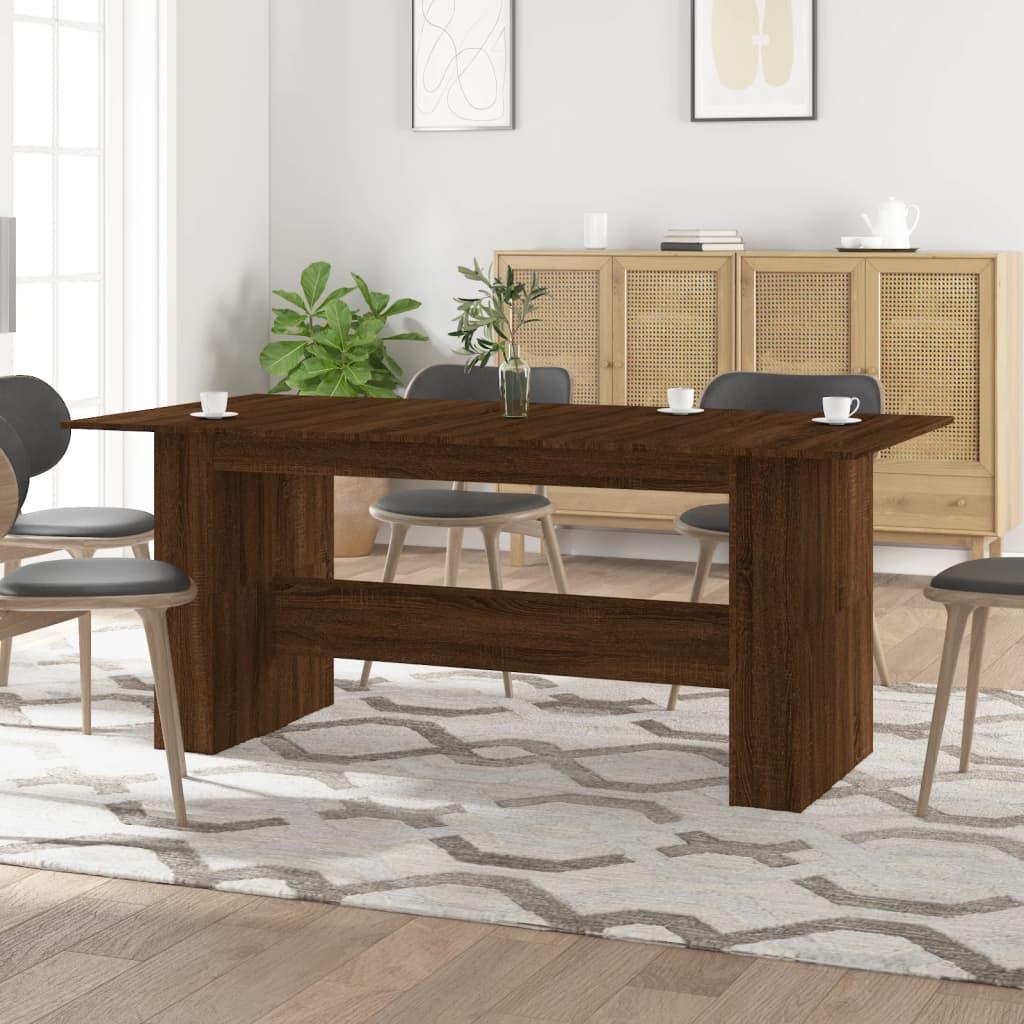 Spisebord 180x90x76 Cm Konstrueret Træ Brun Egetræsfarve