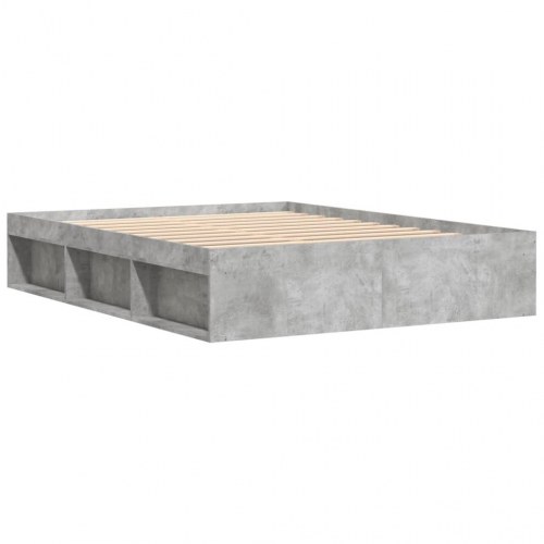 Sengeramme med opbevaring 160x200 cm - betongrå