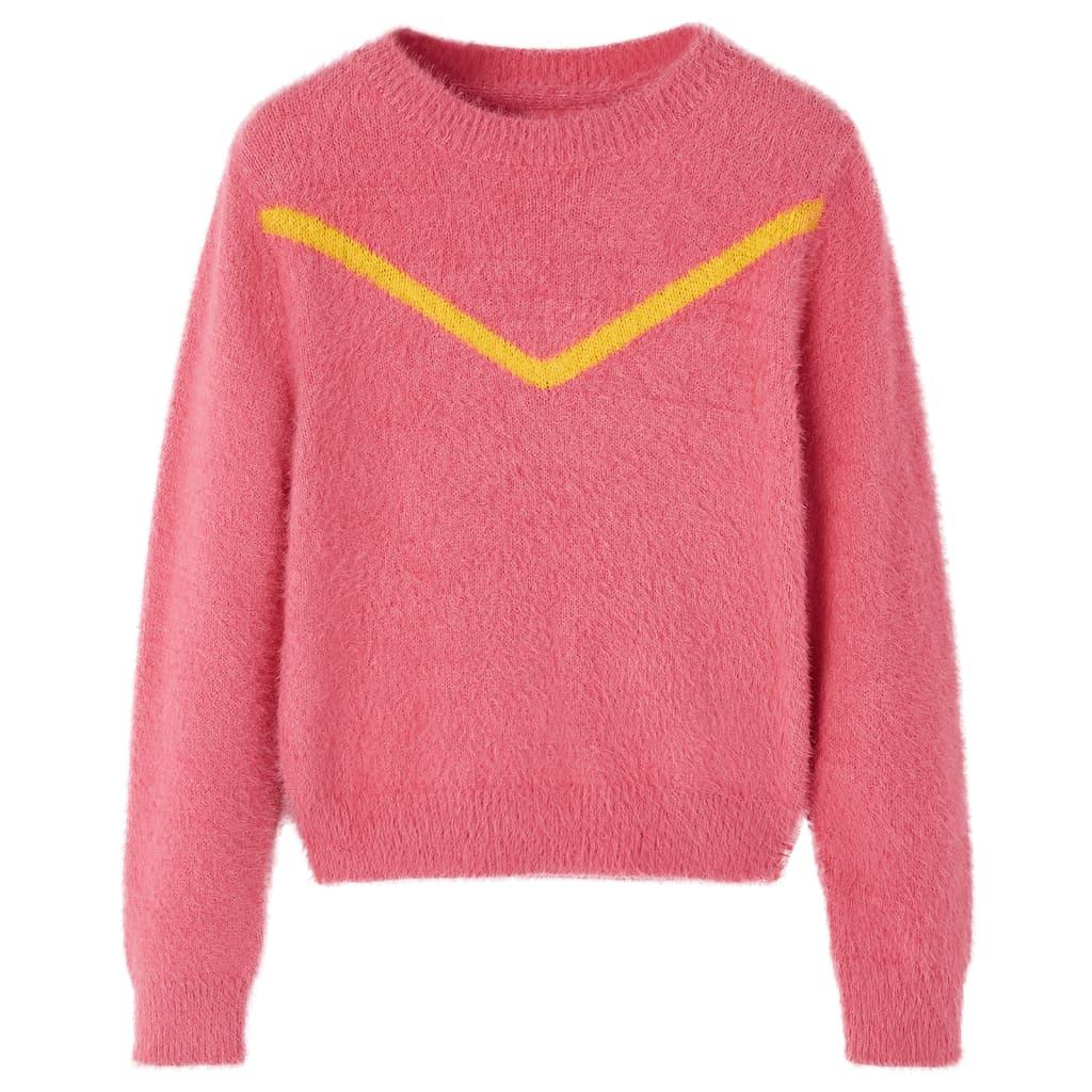 Sweater til børn str. 104 strikket pink