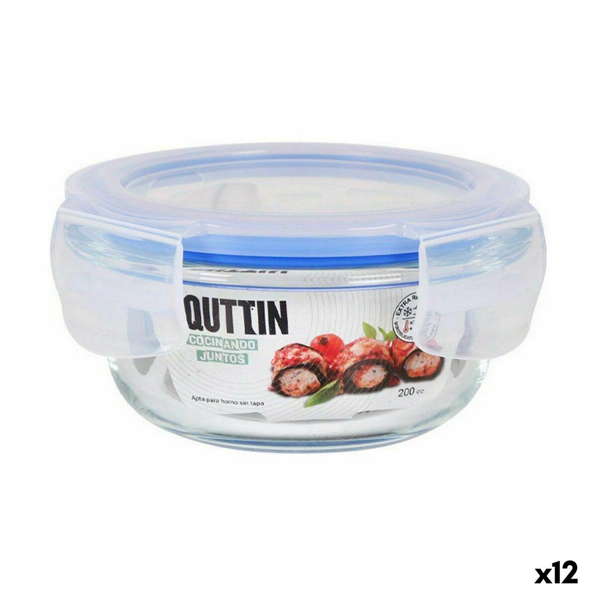 Hermetisk Madkasse Quttin Cirkulær 200 Ml 12 Enheder