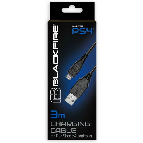 USB-kabel til micro USB Blackfire PS4 Sort
