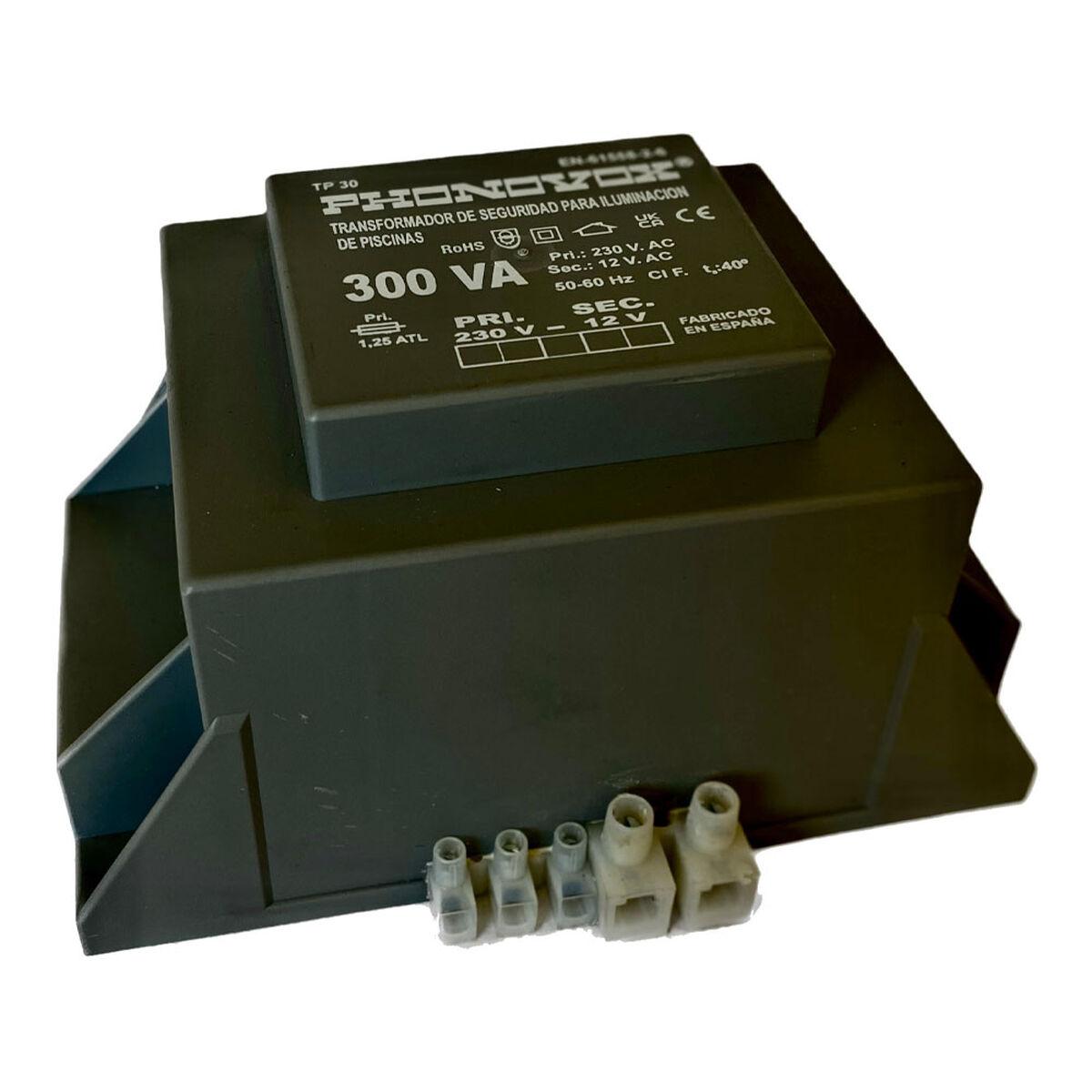 Safety Transformer For Swimming Pool Lighting Phonovox Tp30300 300 Va 12 V 230 V 50 60 Hz 16 5 X 11 1 X 9 4 Cm