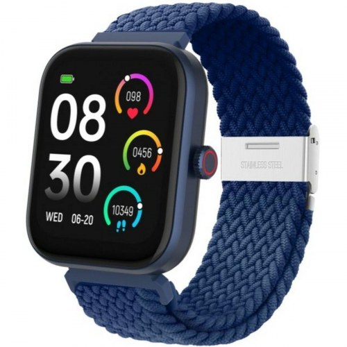 DCU Tecnologic LOS ANGELES smartwatch - blå silikonerem, Bluetooth 5.3