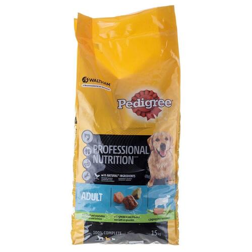 Foder Pedigree Adult Professional Voksen Lam 15 kg