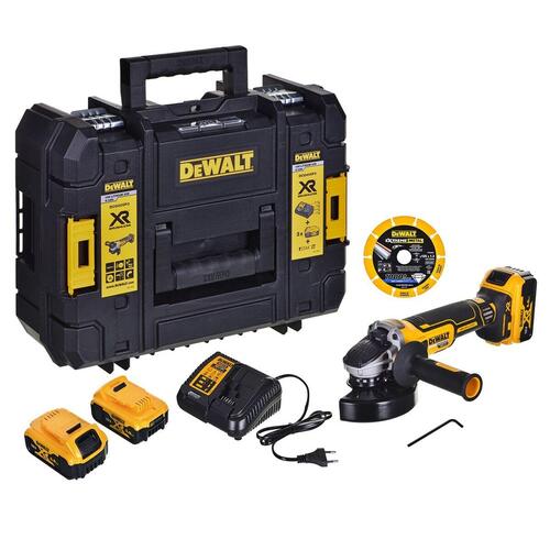 Dewalt DCG405P3 vinkelsliber 18 V - 125 mm (sæt med batterier og kuffert)